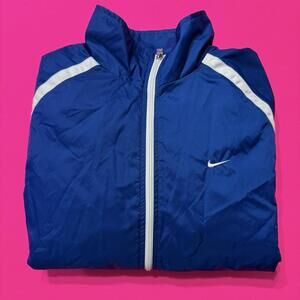 Nike Vintage 90’s Y2K Track Jacket Windbreaker Royal Blue Women’s medium (8-10)
